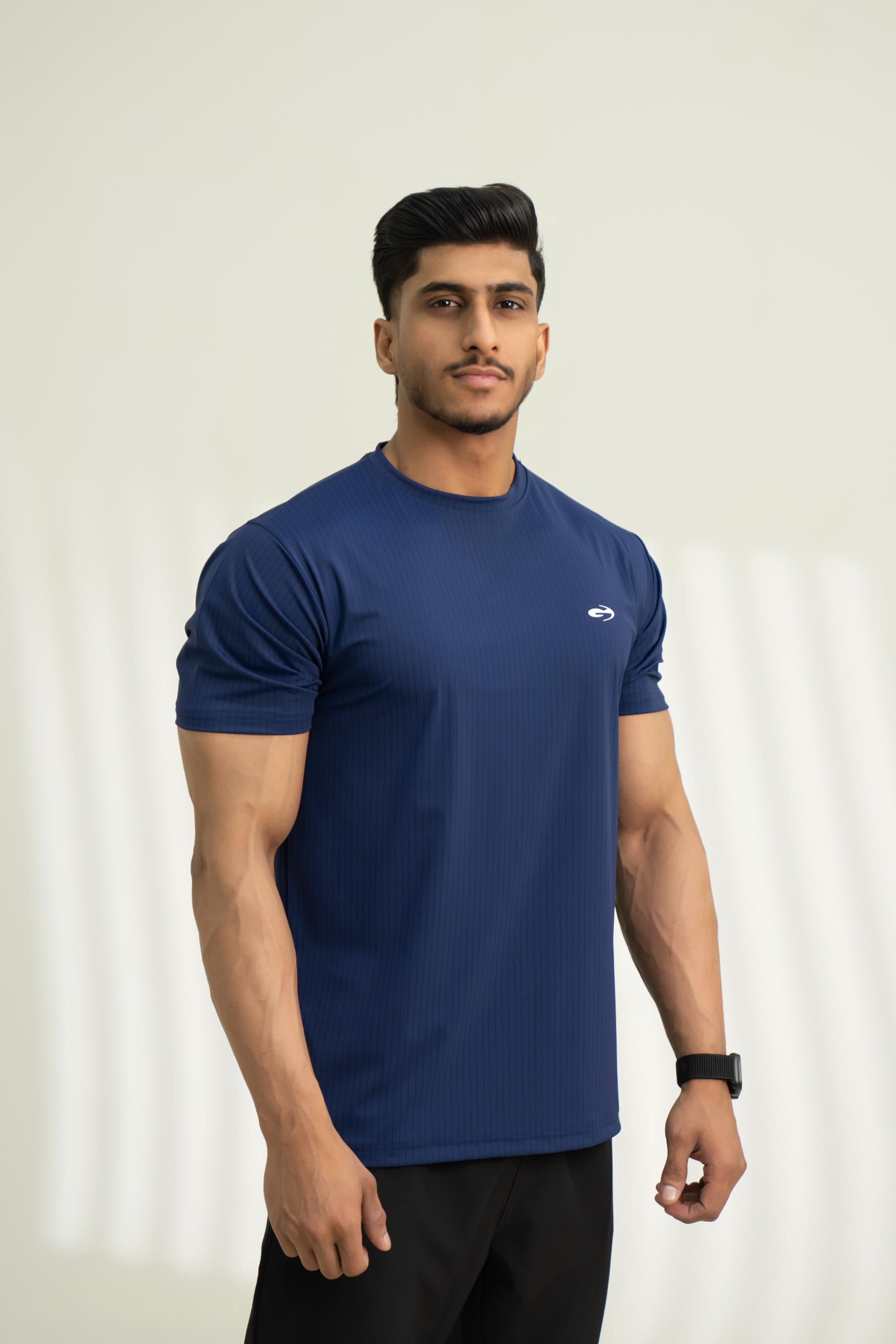 Skyline Tee  | Navy Nylon Performance T-Shirt