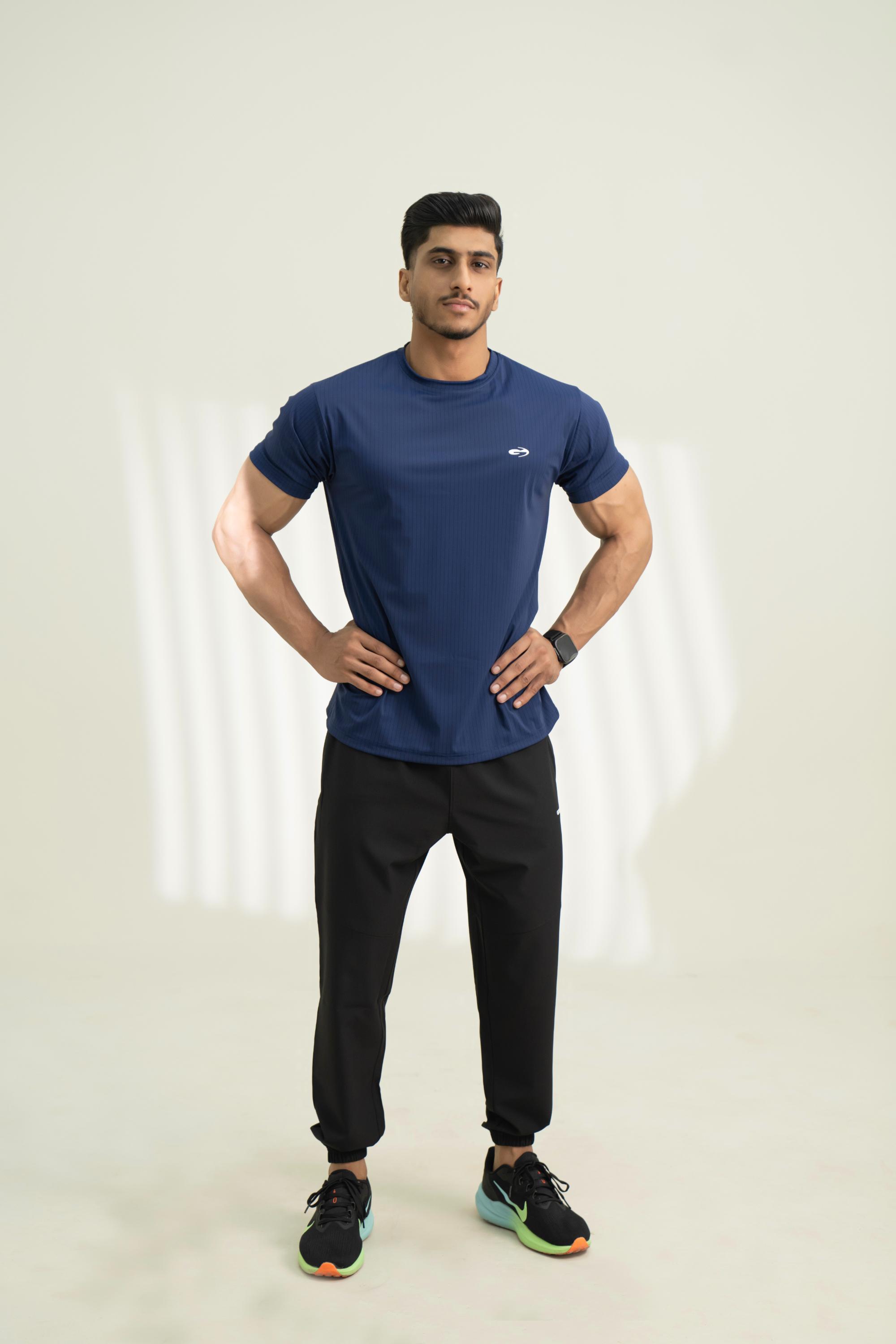 Skyline Tee  | Navy Nylon Performance T-Shirt
