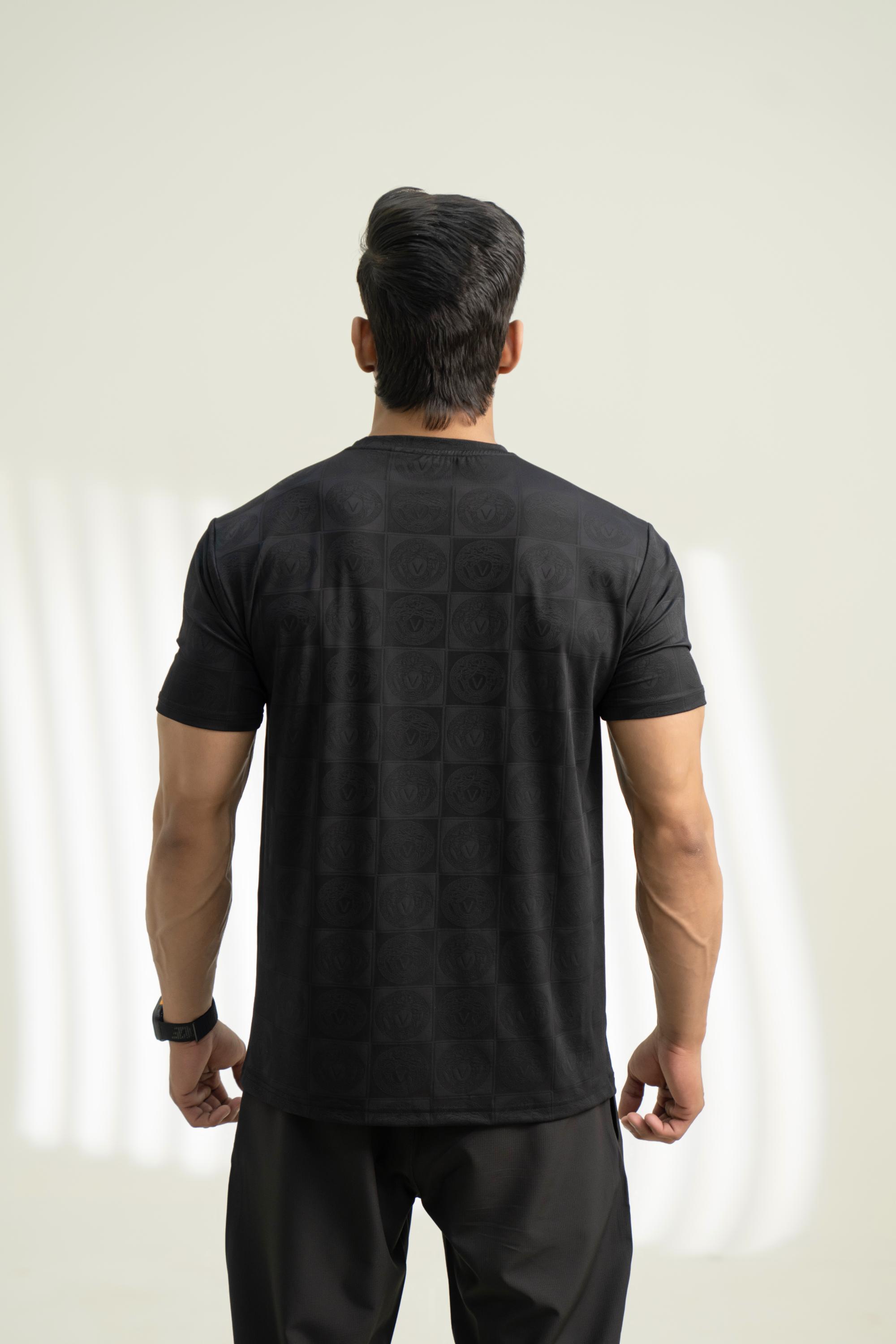 GRIZLAY Black  Graphic Tee  | Textured Streetwear T-Shirt