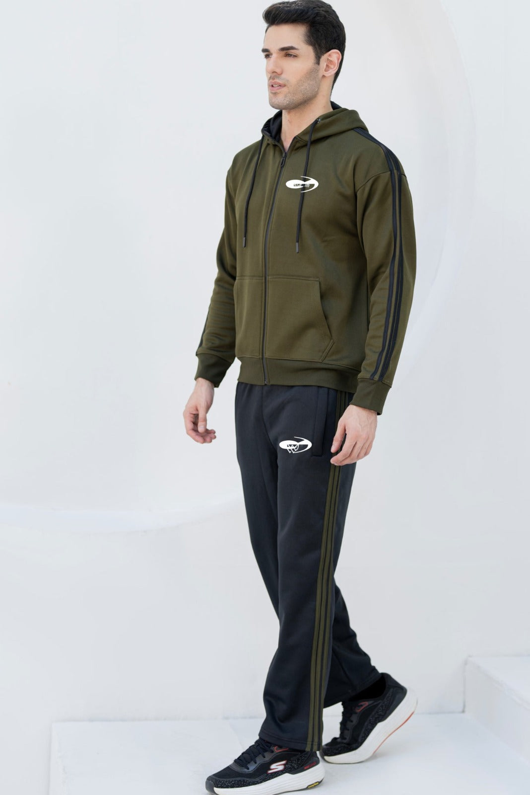 Olive Black Tri-Liner - Winter Tracksuit
Regular price